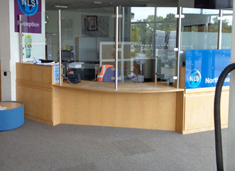 Reception Desk Security Screen – School – Screen Plus